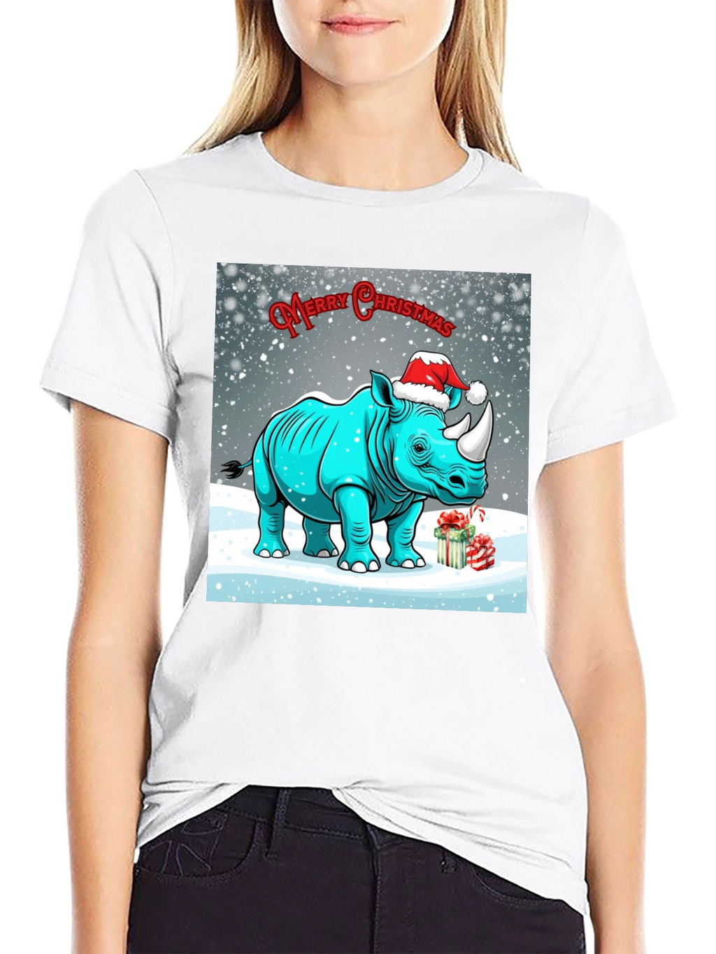 Christmas Rhino T-Shirt
