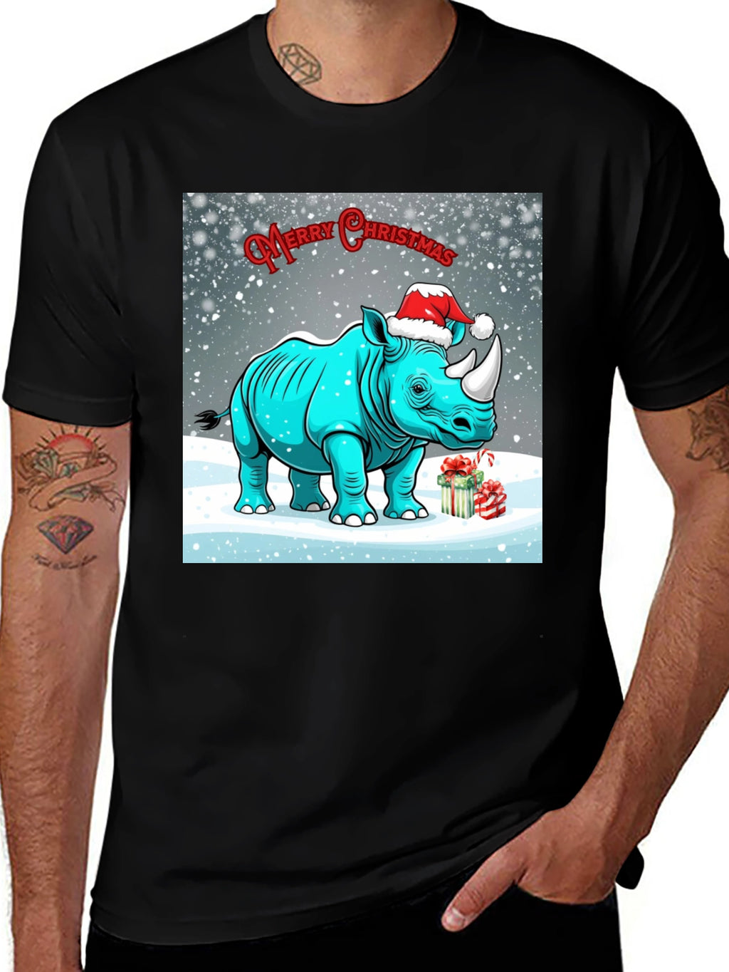 Christmas Rhino T-Shirt