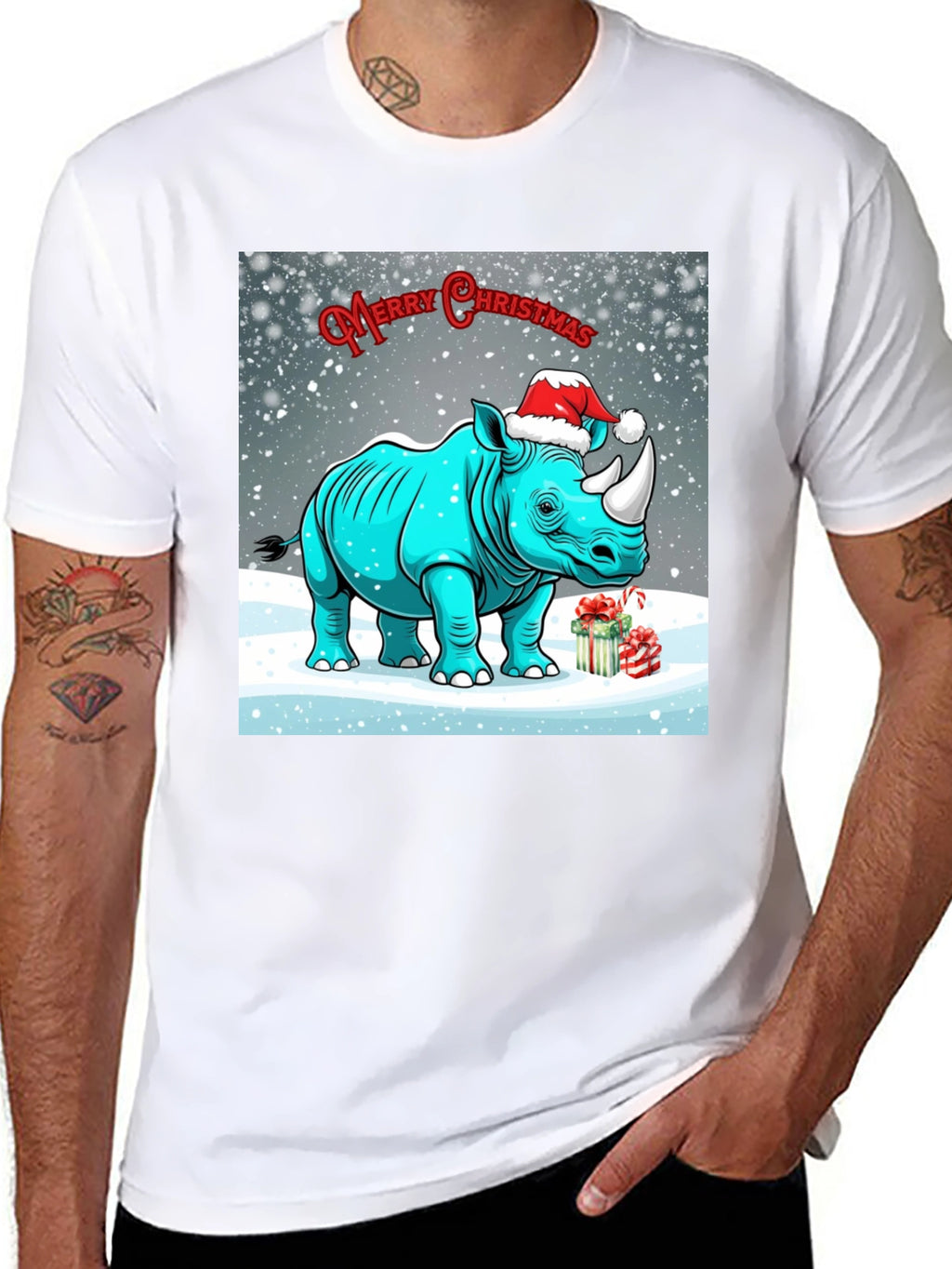 Christmas Rhino T-Shirt
