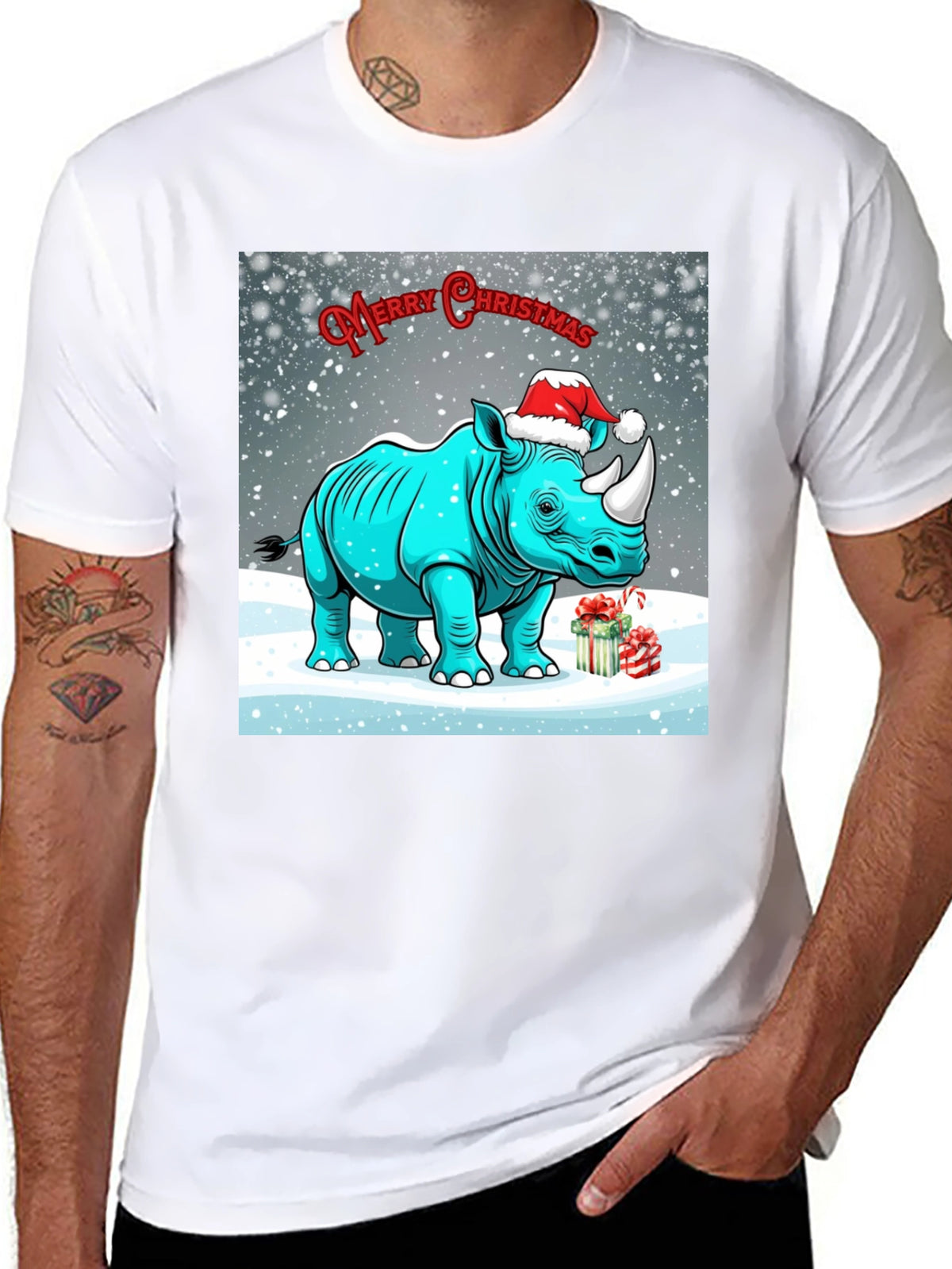 Christmas Rhino T-Shirt