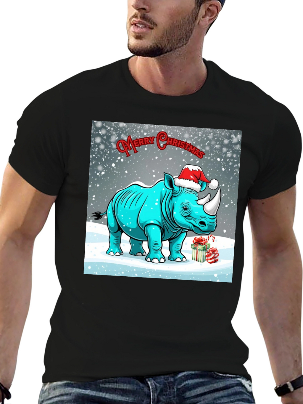 Christmas Rhino T-Shirt