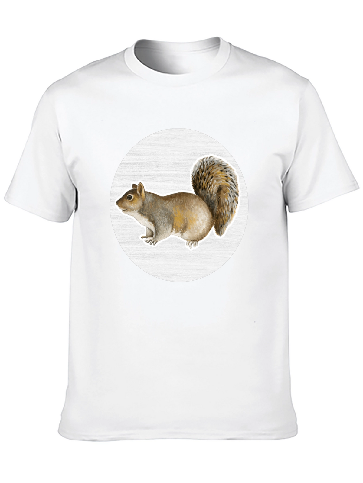 Squirrel Graphic Print Crew Neck T-Shirt