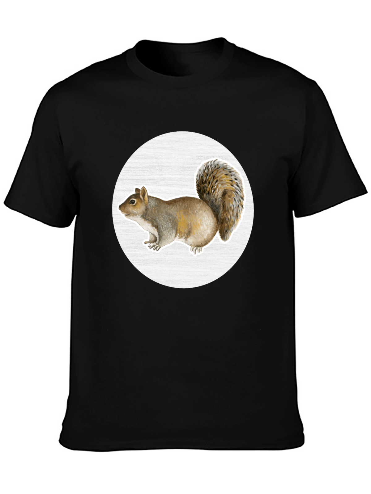 Squirrel Graphic Print Crew Neck T-Shirt