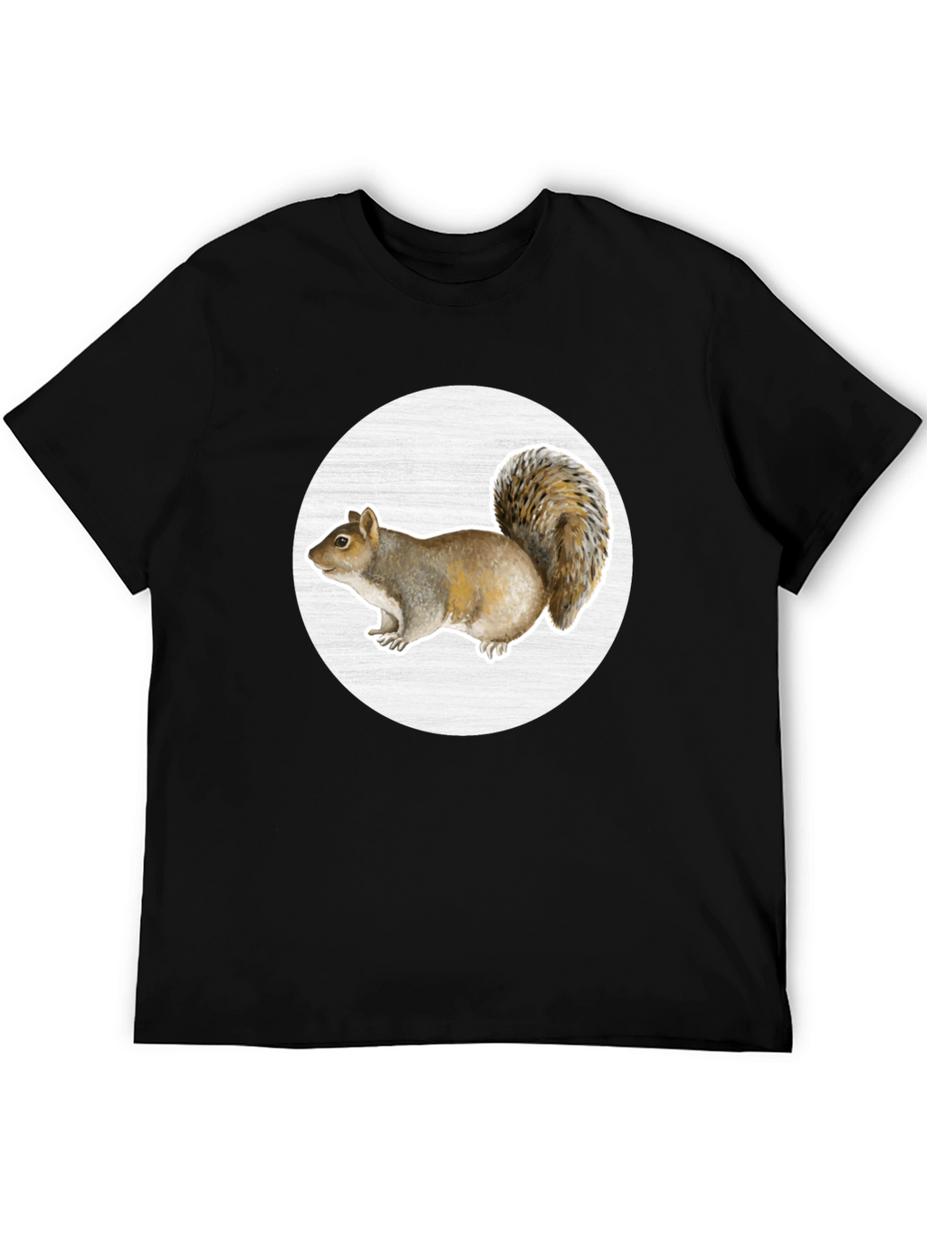 Squirrel Graphic Print Crew Neck T-Shirt