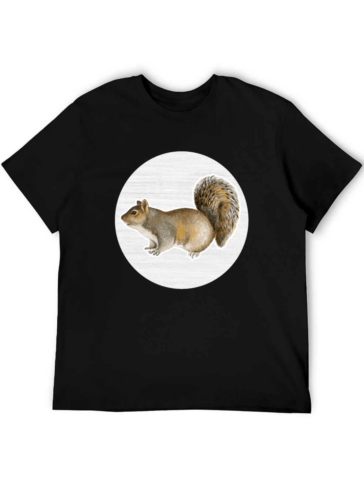 Squirrel Graphic Print Crew Neck T-Shirt