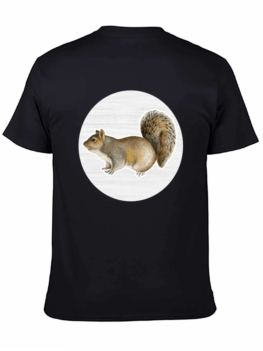 Squirrel Graphic Print Crew Neck T-Shirt
