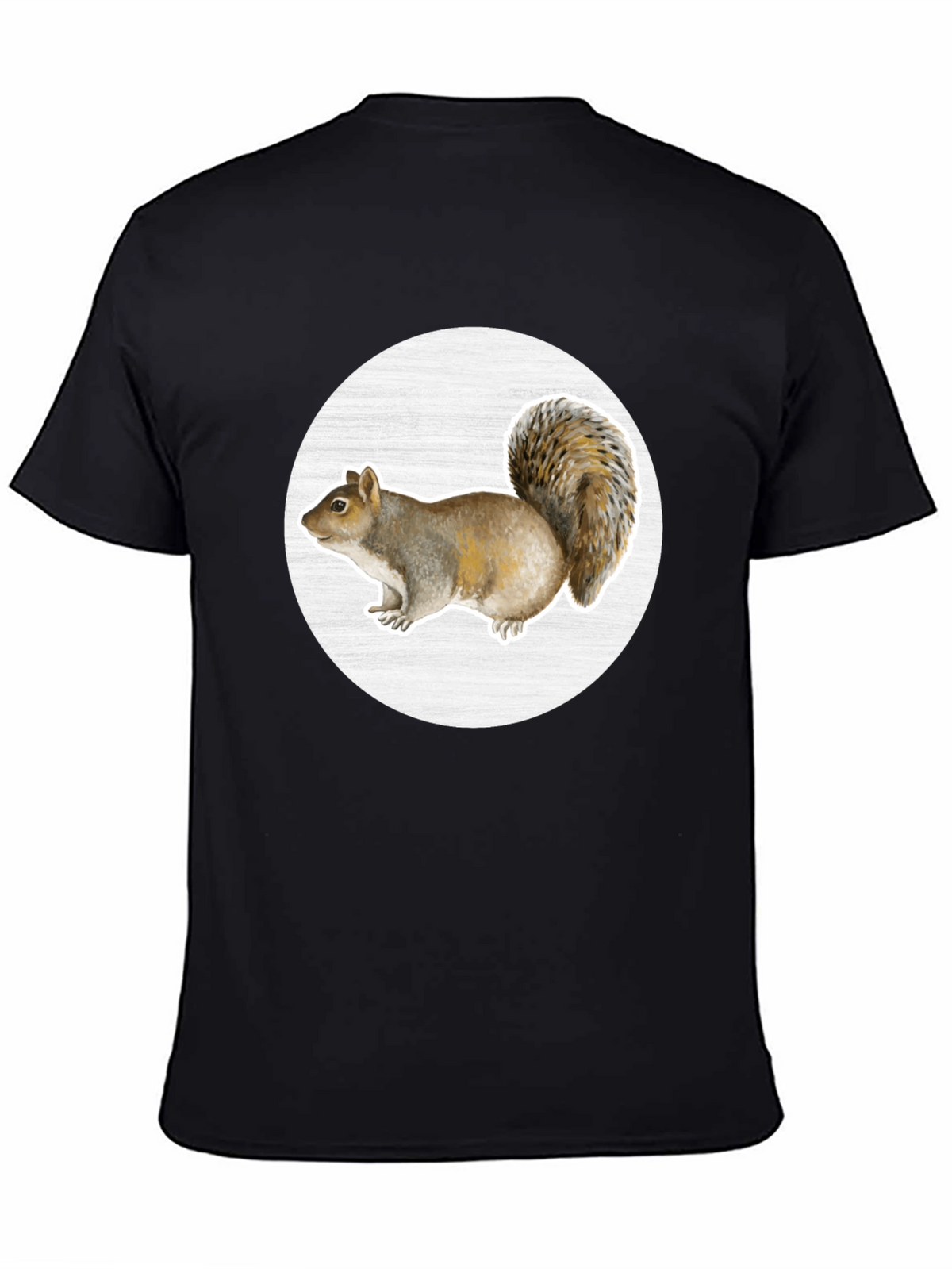 Squirrel Graphic Print Crew Neck T-Shirt