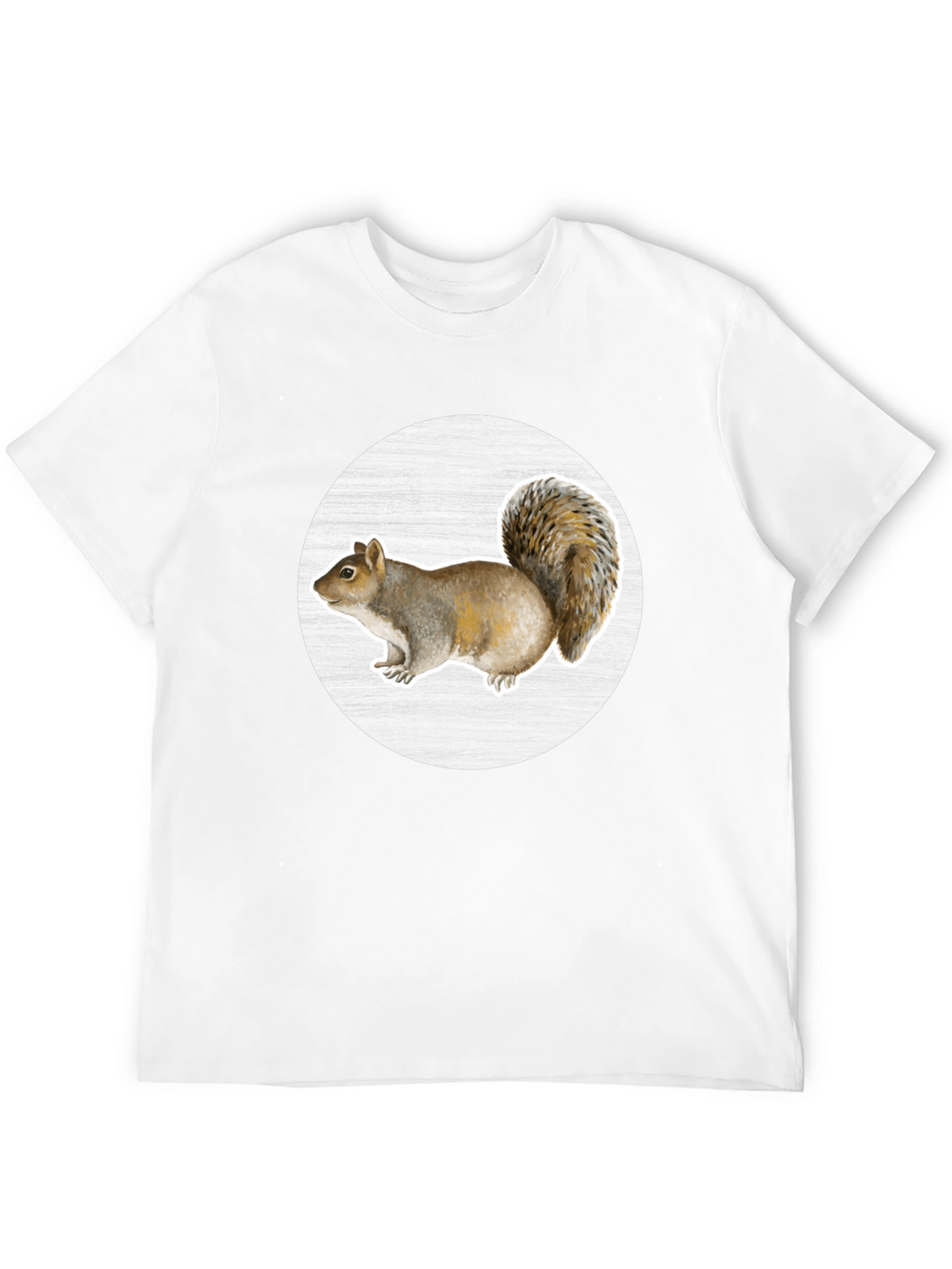 Squirrel Graphic Print Crew Neck T-Shirt