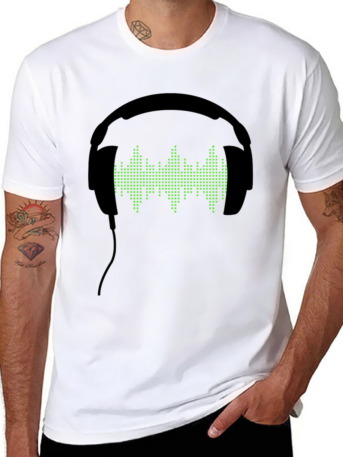 DJ Headphones Graphic T-Shirt - Music Lover Tee