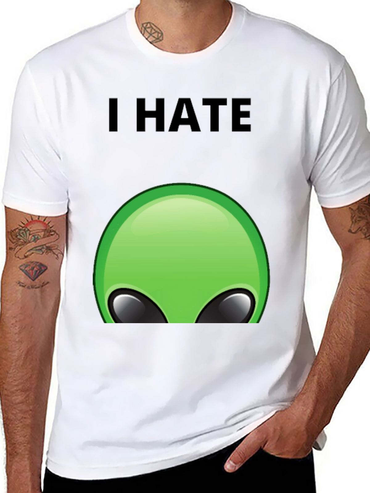 I Hate Aliens T-Shirt - Funny Graphic Tee