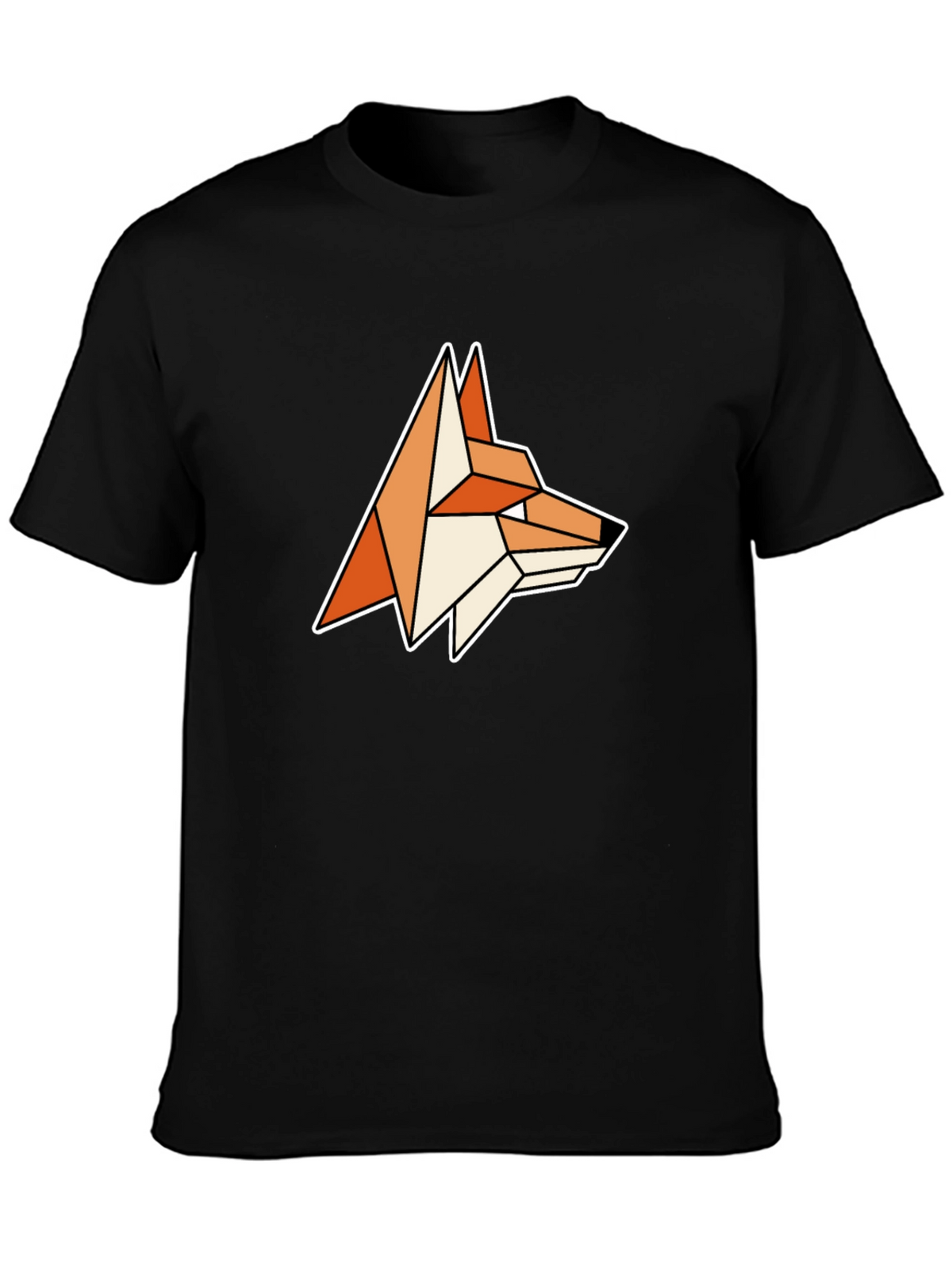 Geometric Fox Graphic Tee - Modern Animal Design