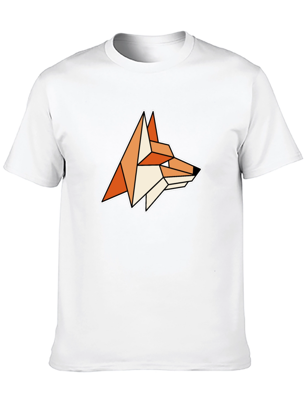 Geometric Fox Graphic Tee - Modern Animal Design