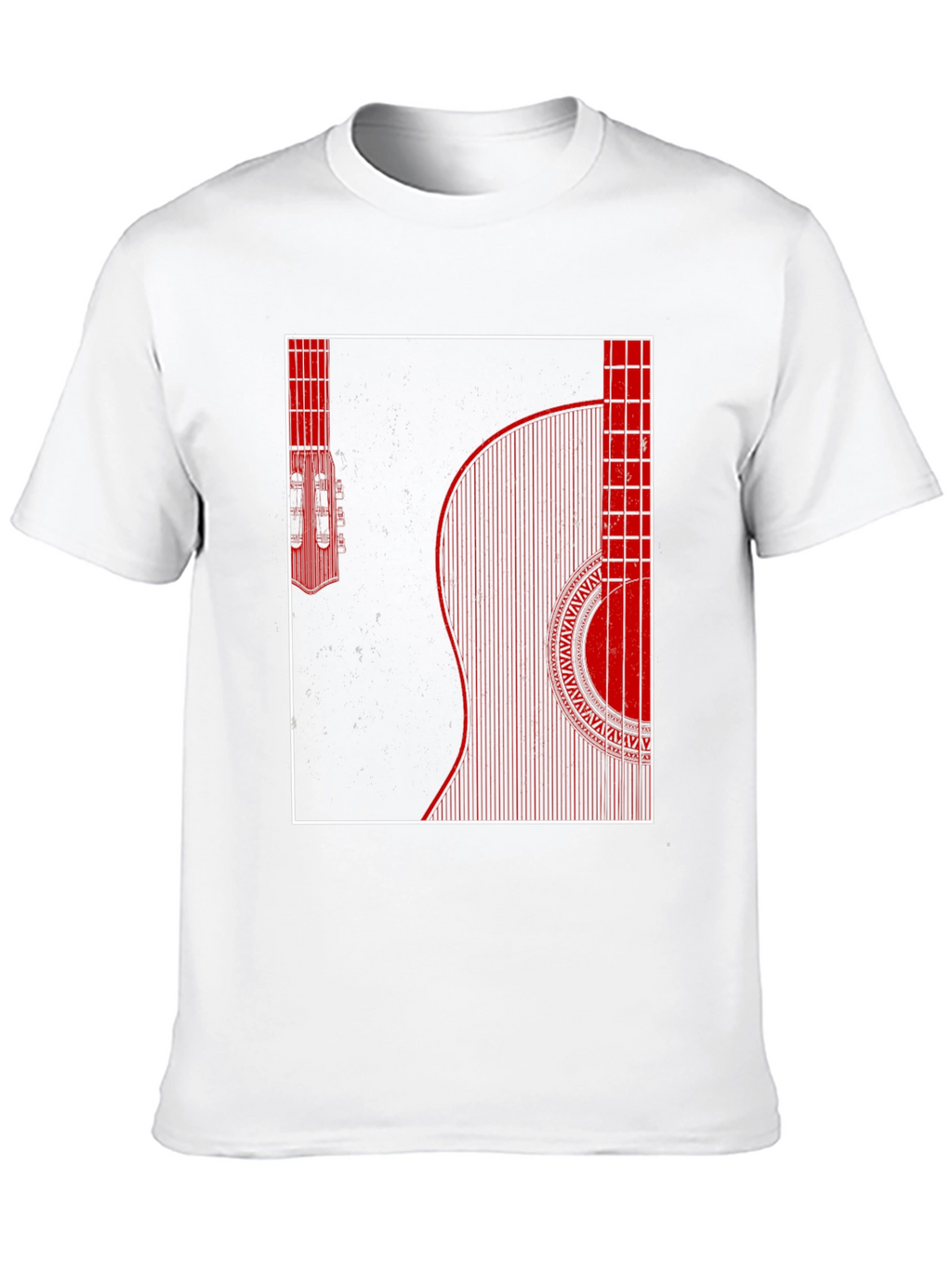 Guitar Graphic Print Mens Black T-Shirt