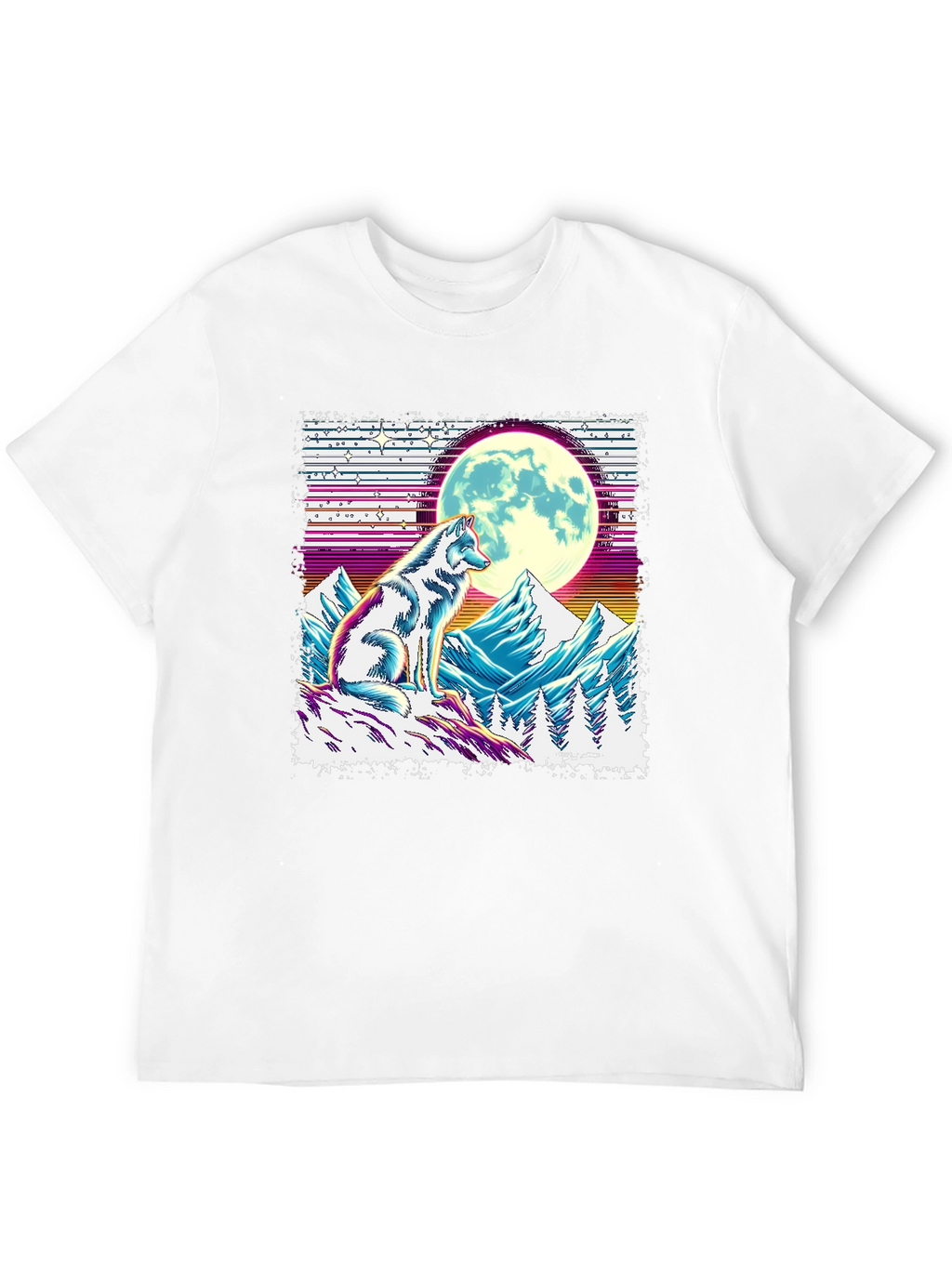 Wolf Moon Graphic Tee - Unique Design