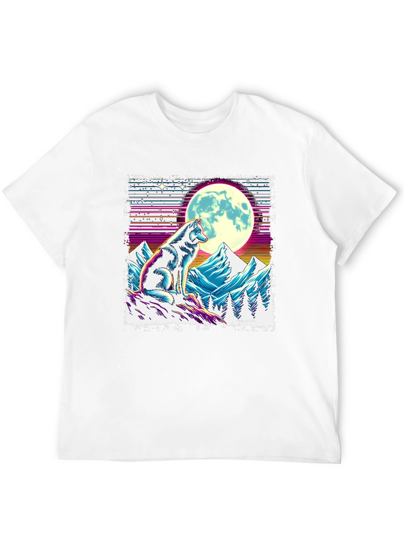 Wolf Moon Graphic Tee - Unique Design