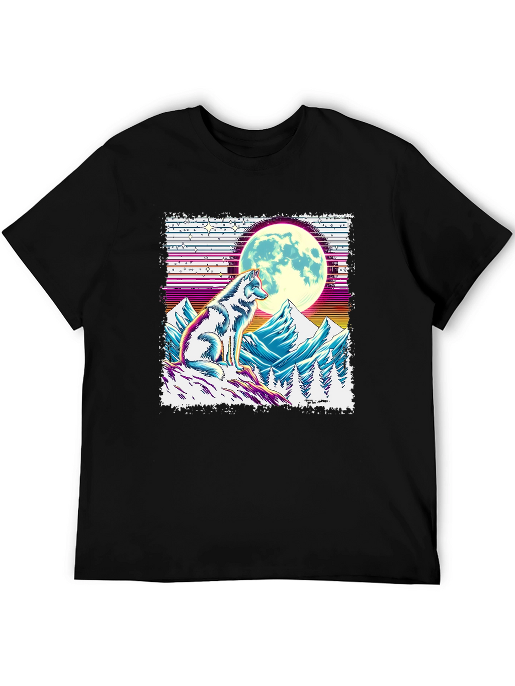 Wolf Moon Graphic Tee - Unique Design