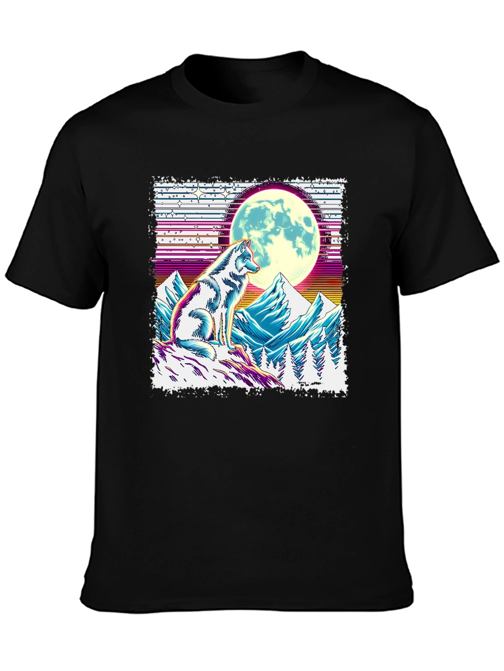 Wolf Moon Graphic Tee - Unique Design