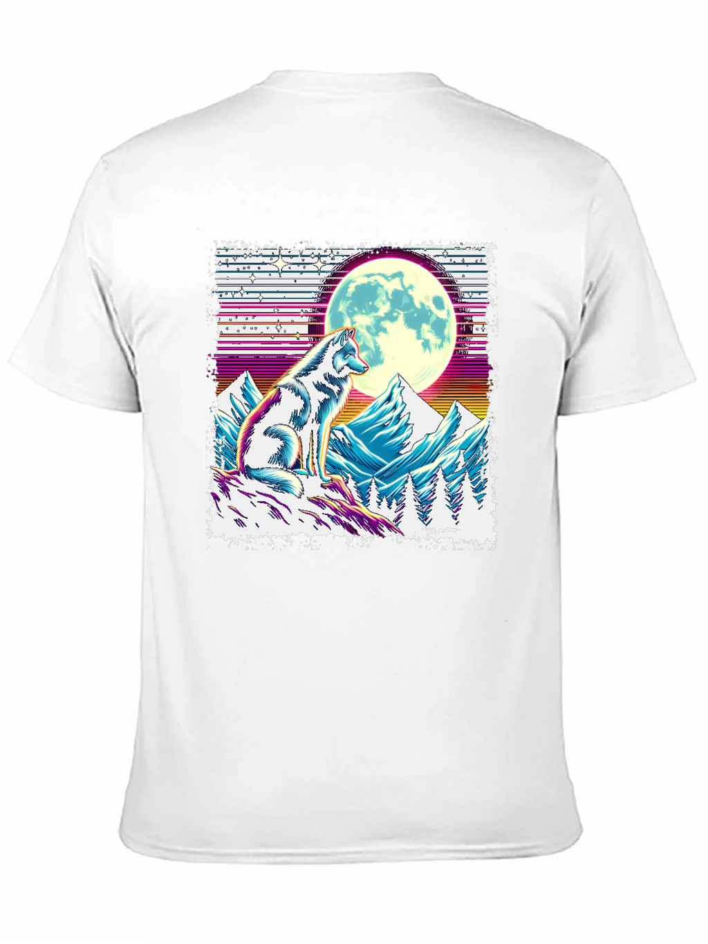 Wolf Moon Graphic Tee - Unique Design