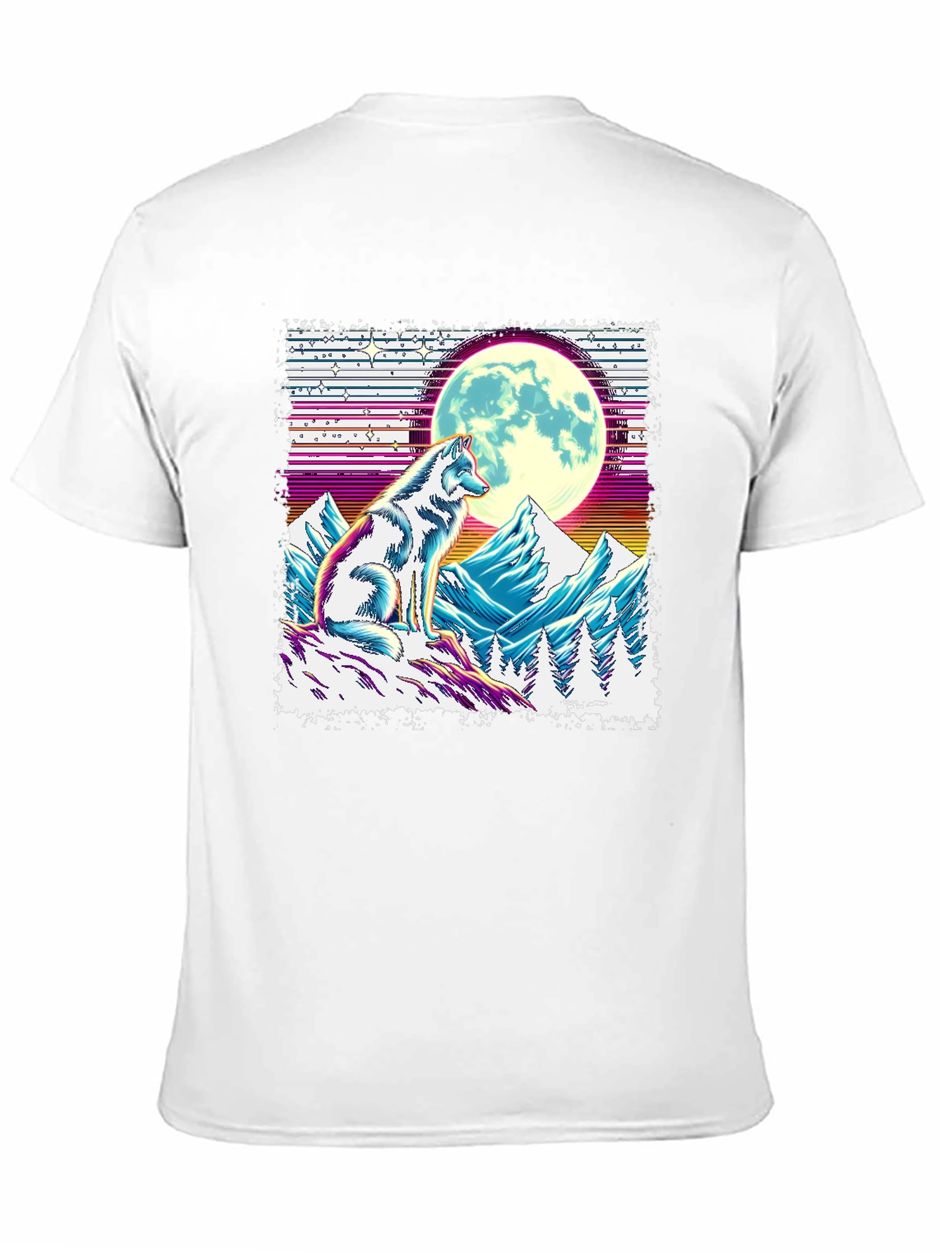 Wolf Moon Graphic Tee - Unique Design