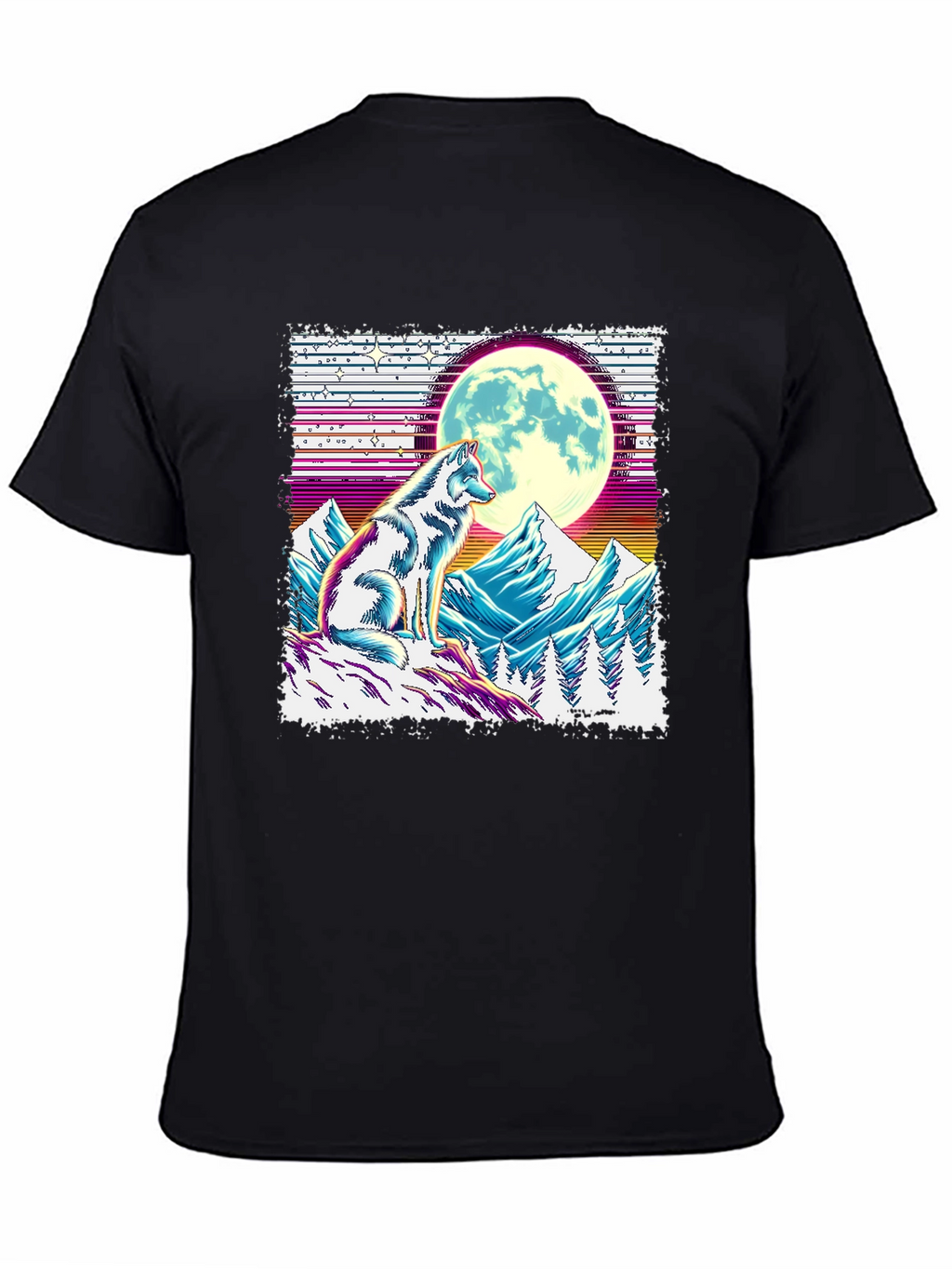 Wolf Moon Graphic Tee - Unique Design