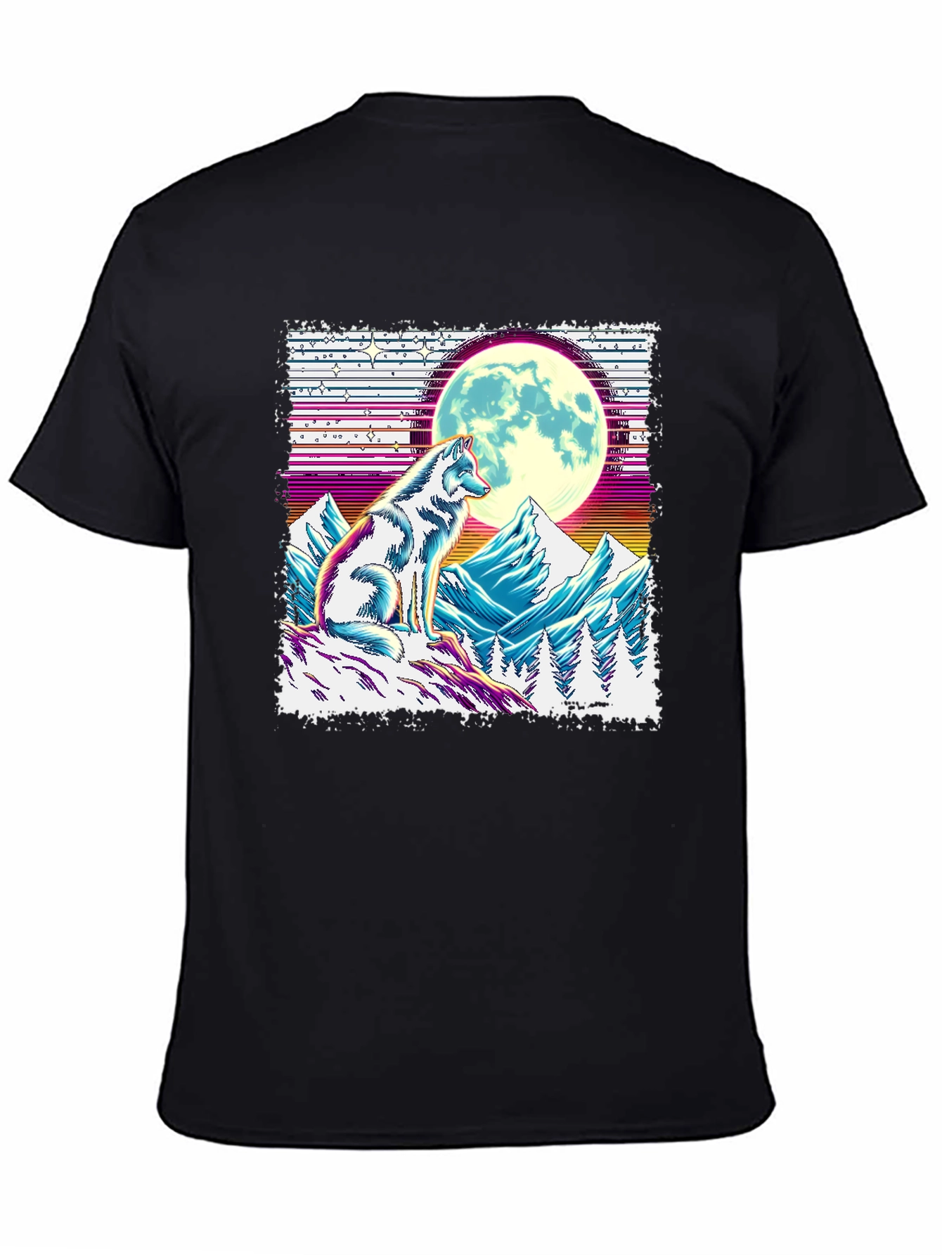 Wolf Moon Graphic Tee - Unique Design