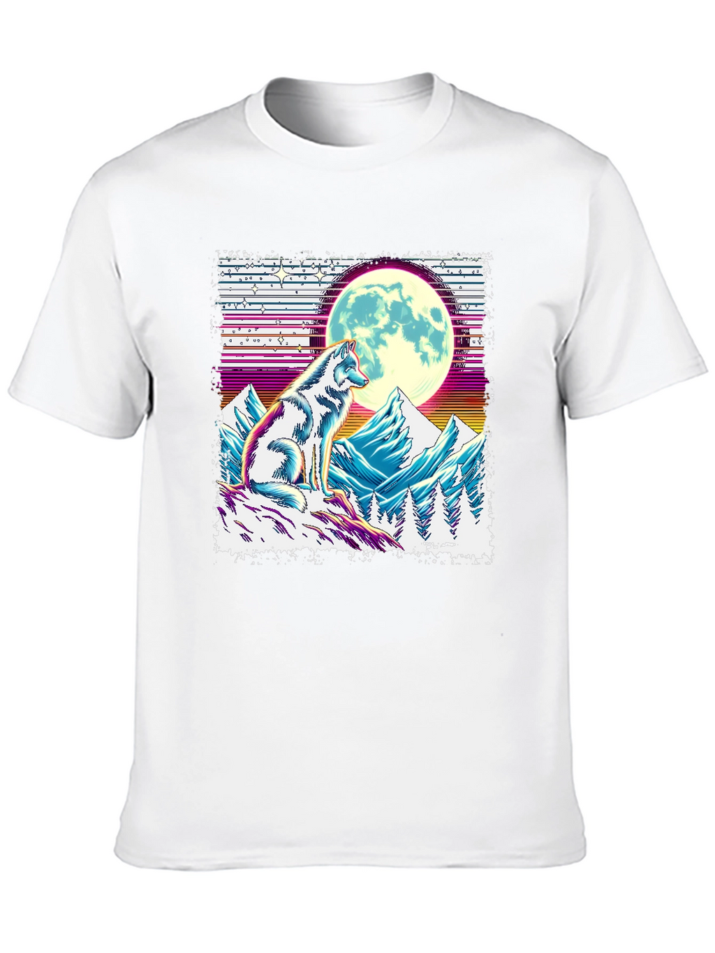 Wolf Moon Graphic Tee - Unique Design