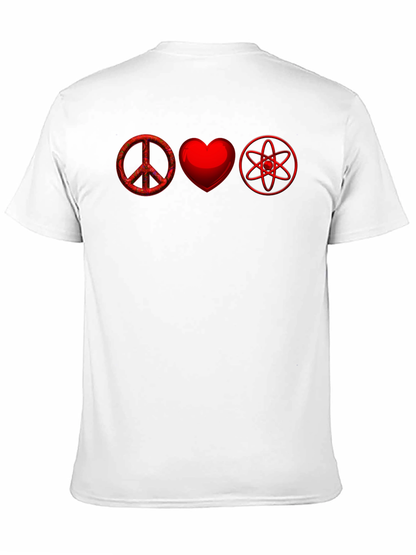Peace Love and Science Black T-Shirt