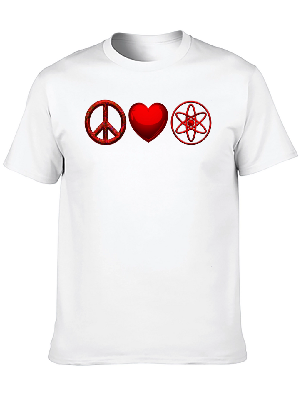 Peace Love and Science Black T-Shirt