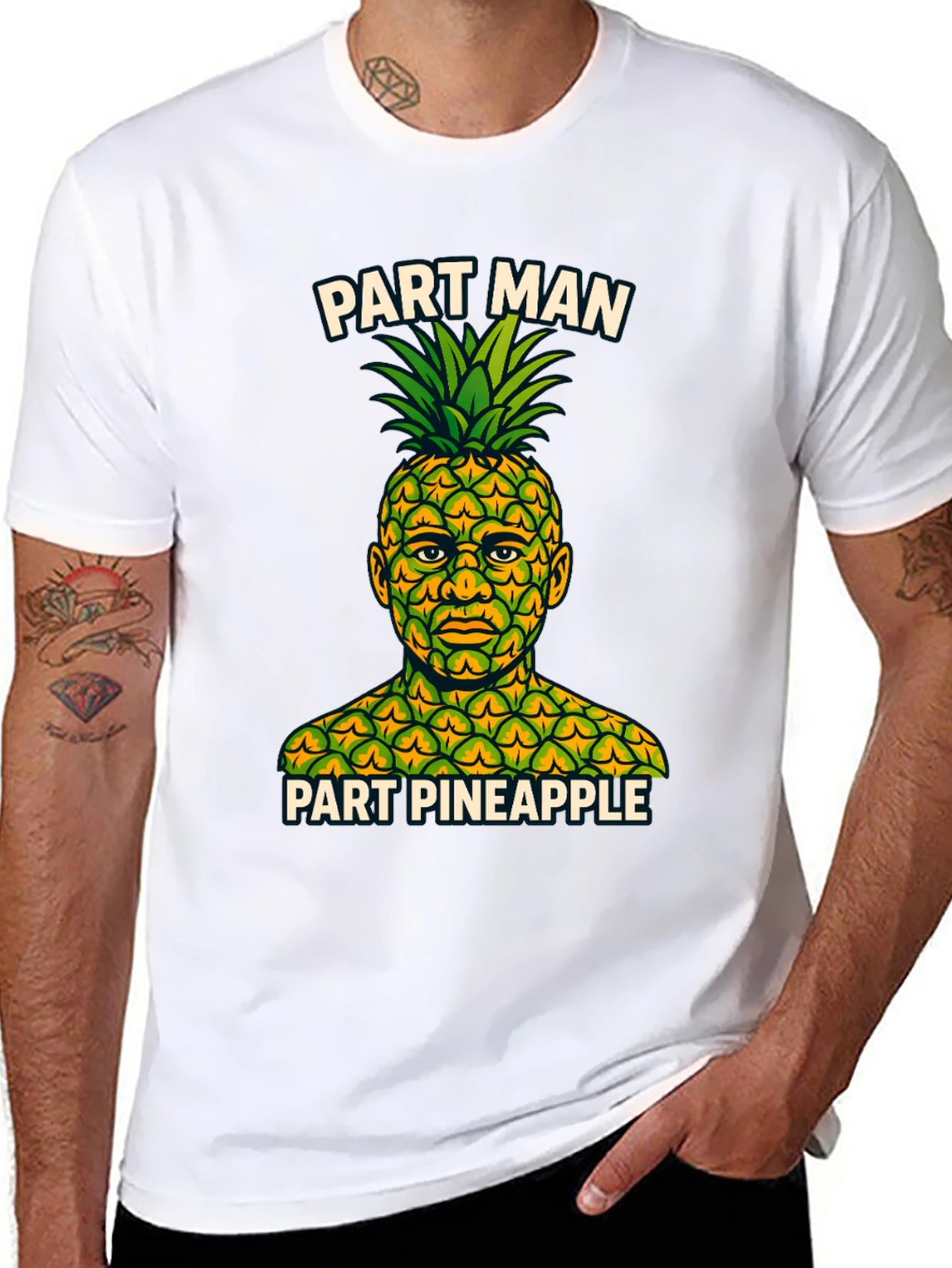Part Man Part Pineapple T-Shirt - Funny Graphic Tee