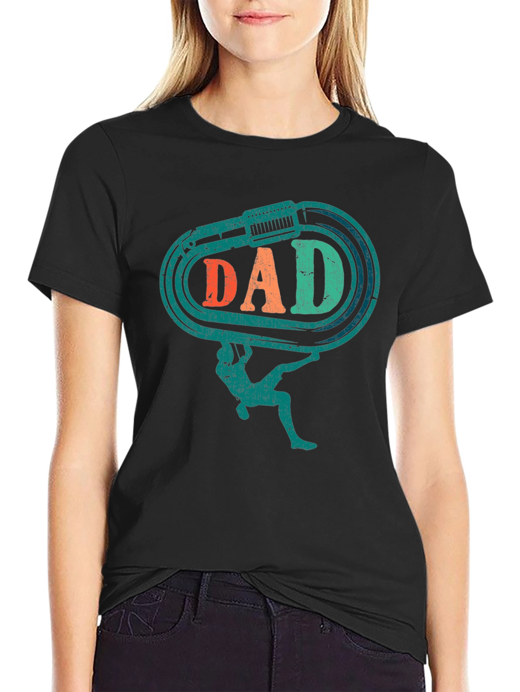DAD Climbing T-Shirt Black Tee