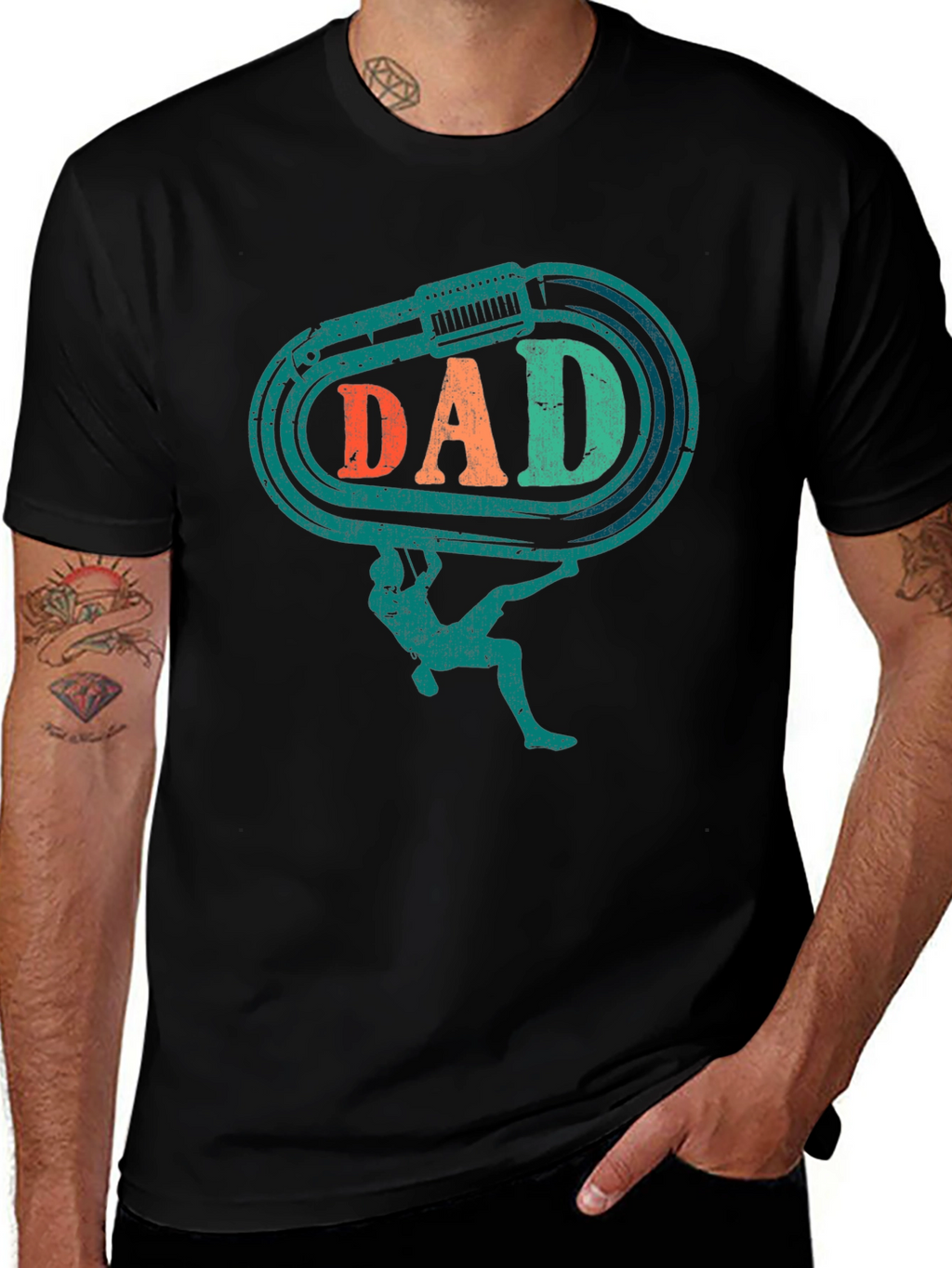 DAD Climbing T-Shirt Black Tee