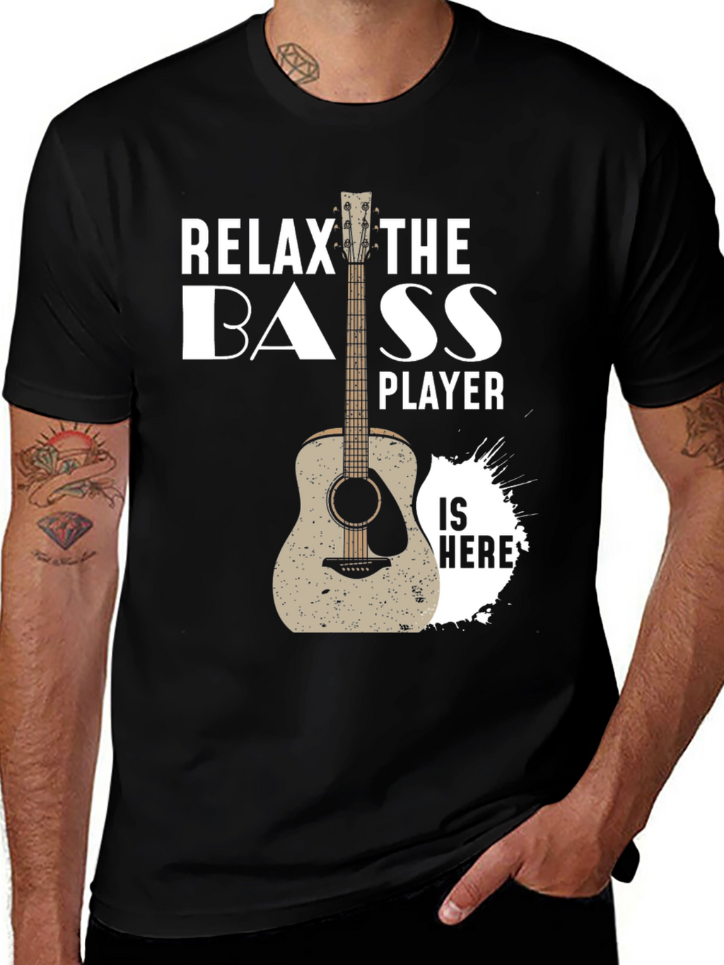 Relax Bass Player T-Shirt - Musician Apparel