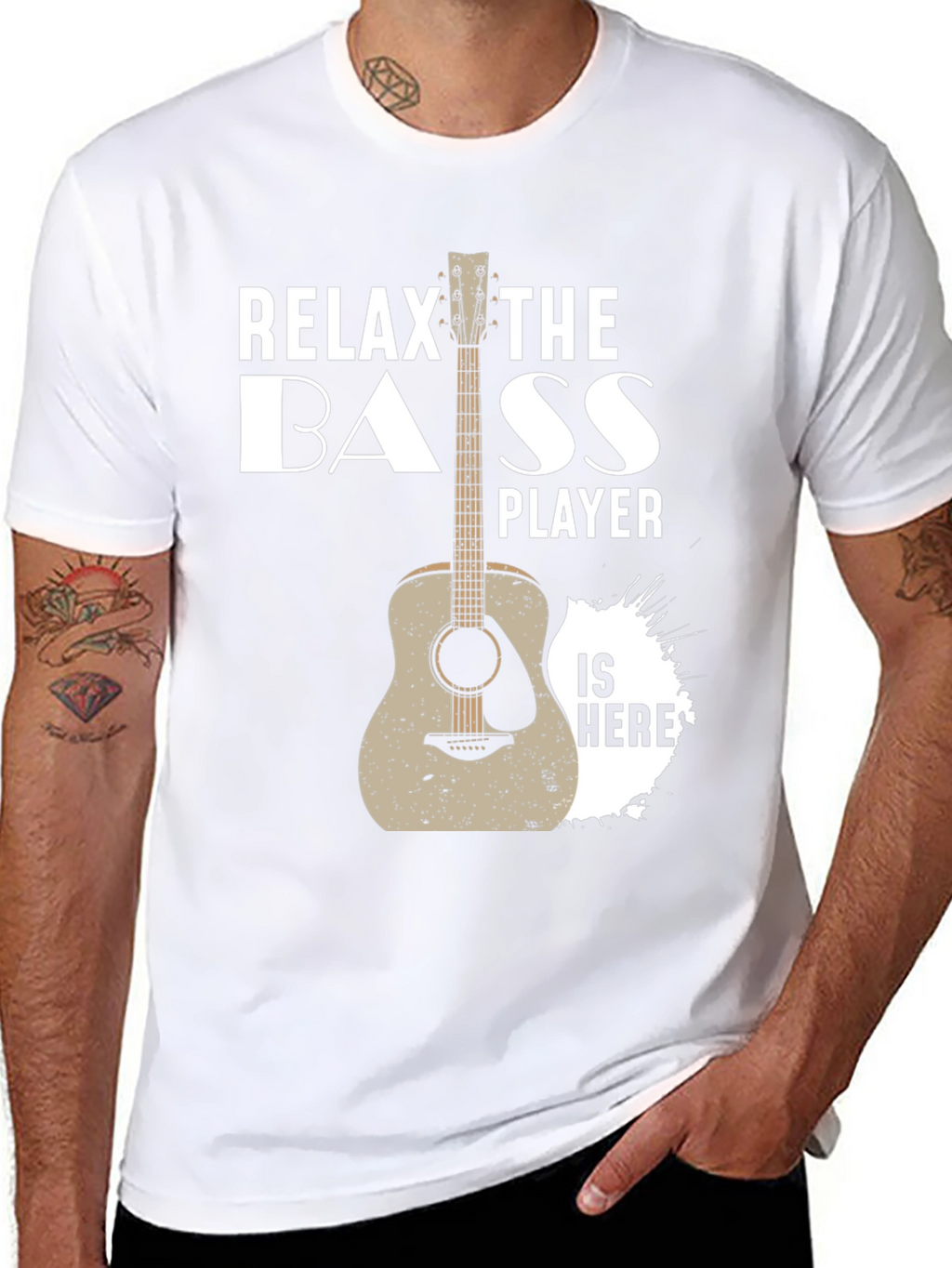Relax Bass Player T-Shirt - Musician Apparel