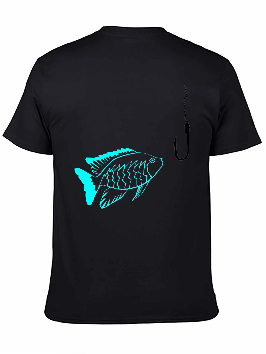 Fish Hook Black T-Shirt