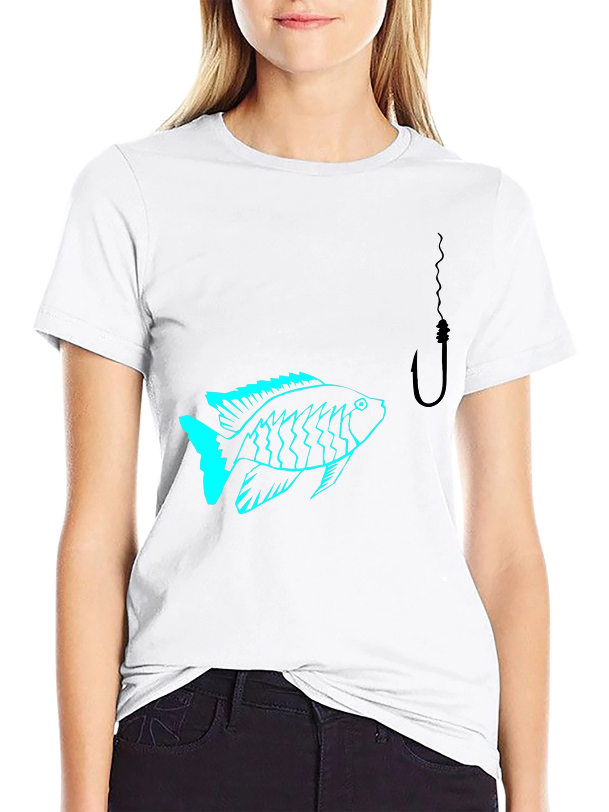 Fish Hook Black T-Shirt