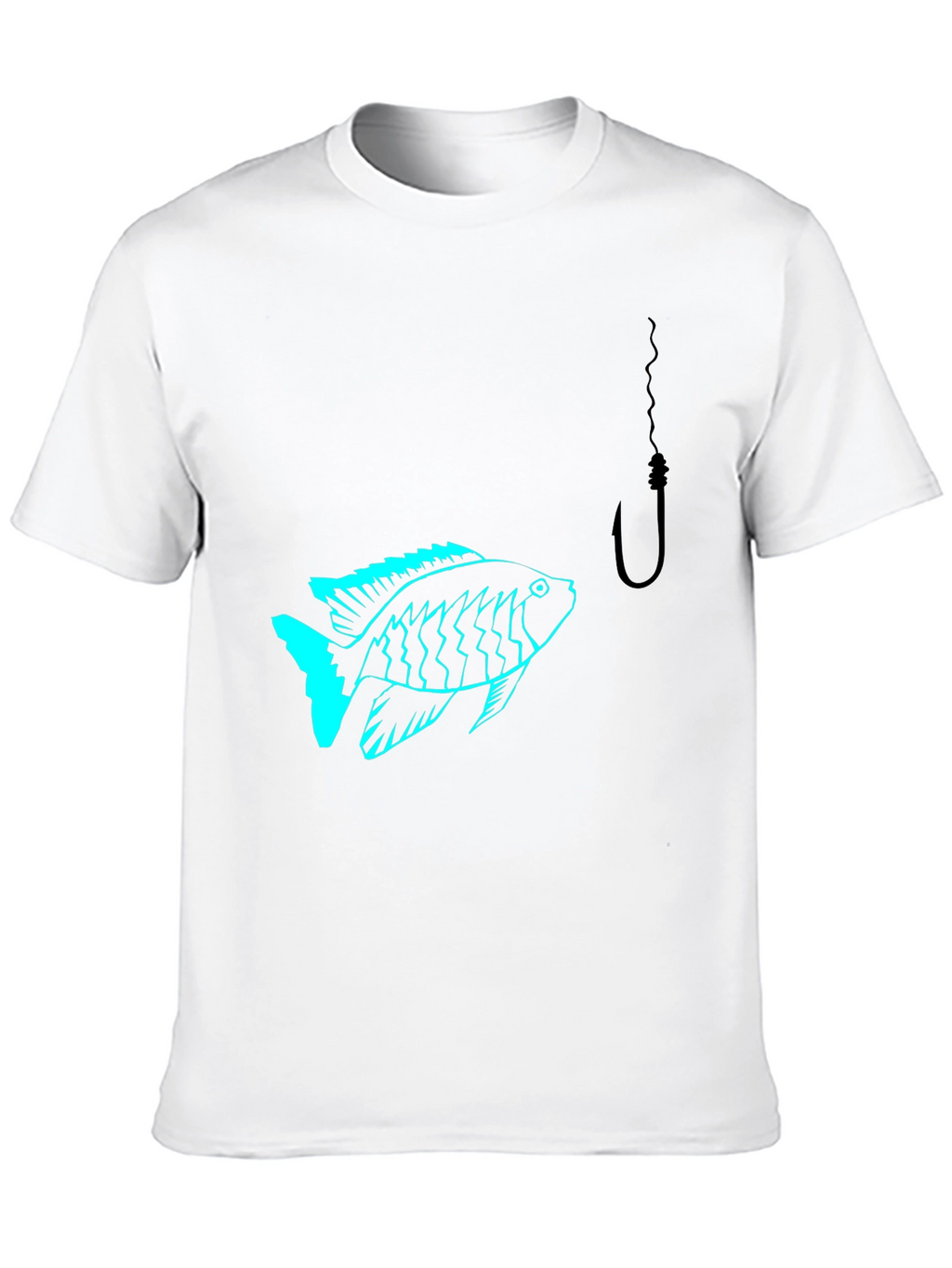 Fish Hook Black T-Shirt