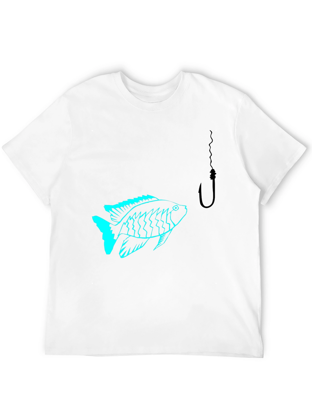 Fish Hook Black T-Shirt