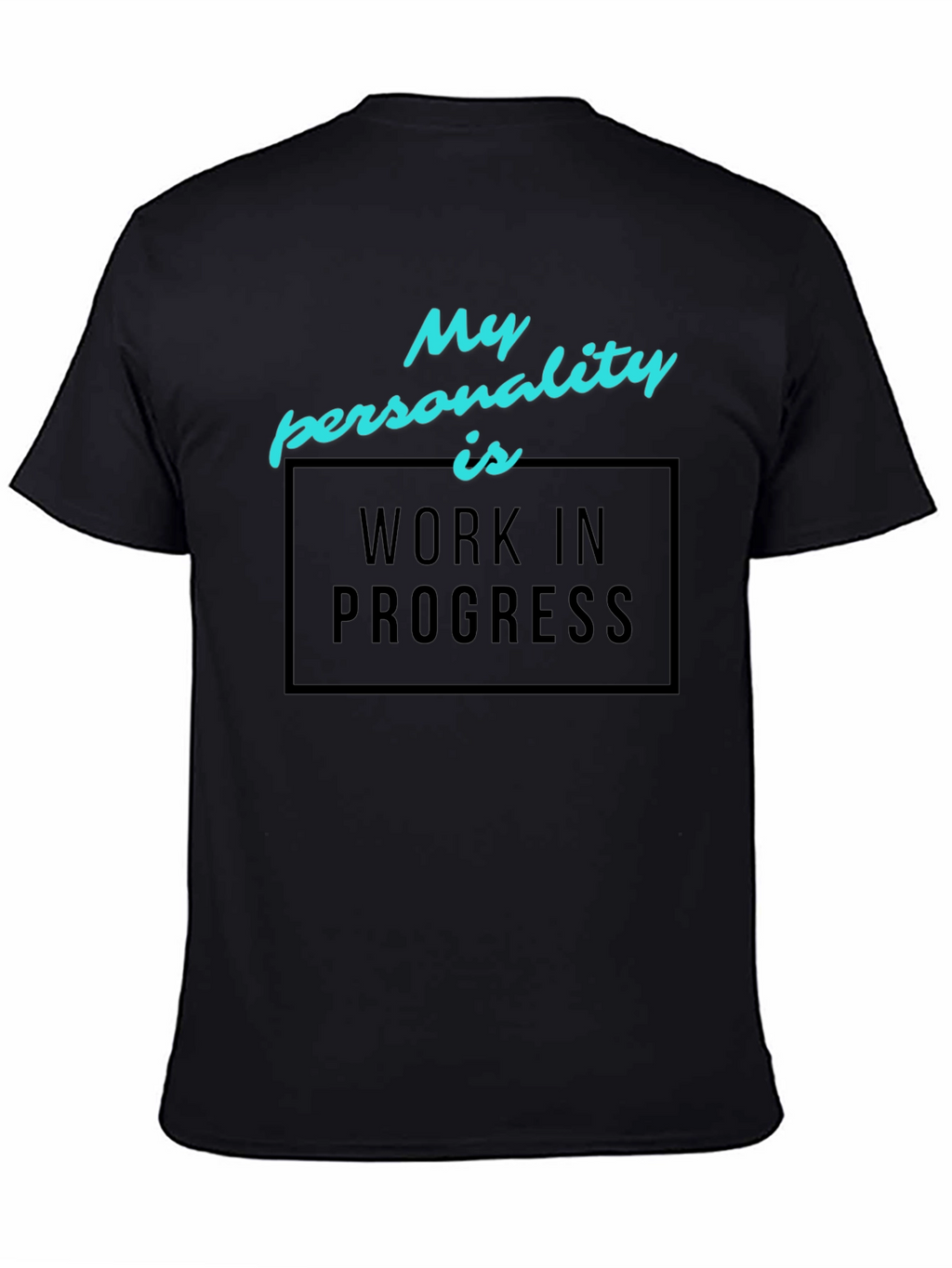 Work in Progress Graphic Tee - Black Cotton