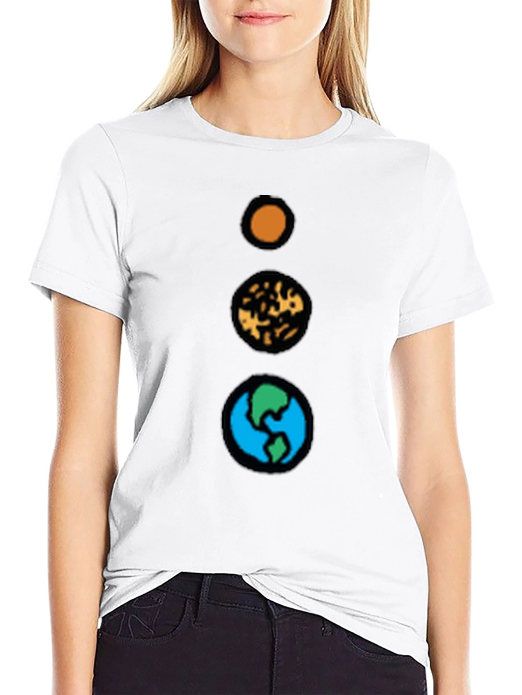 Planetary Alignment Graphic T-Shirt - Black Cotton Tee