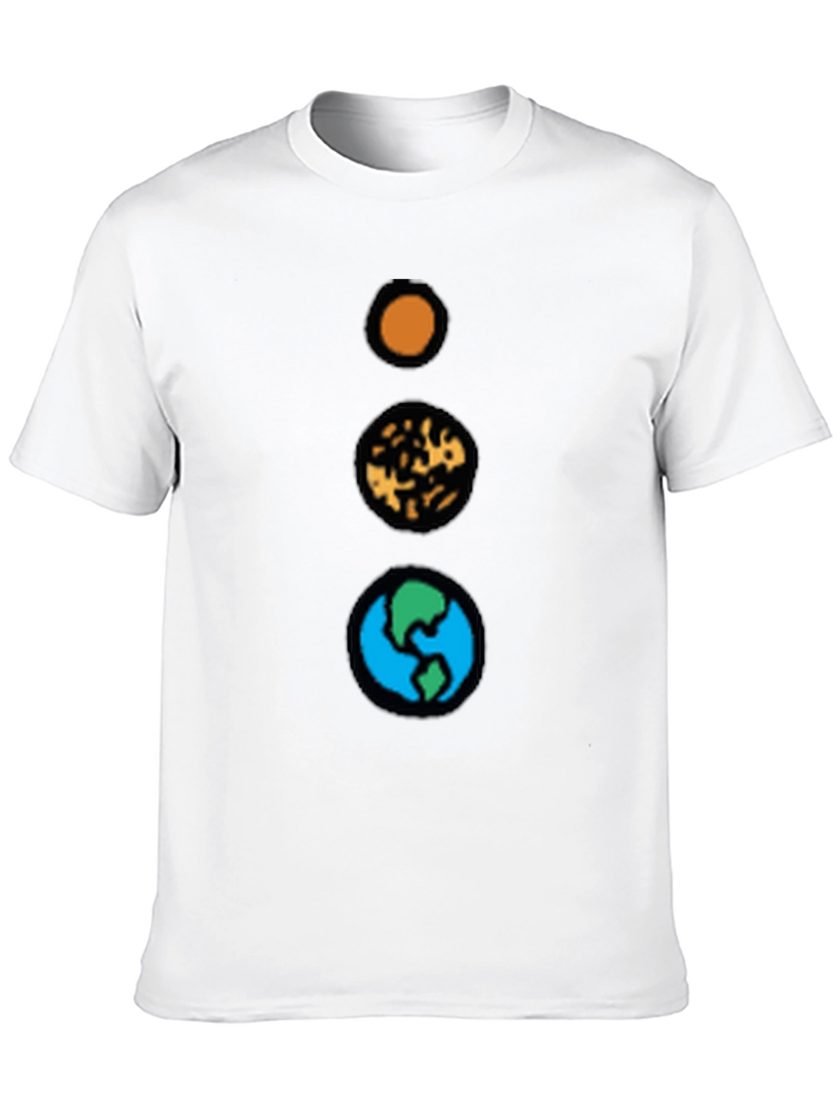 Planetary Alignment Graphic T-Shirt - Black Cotton Tee