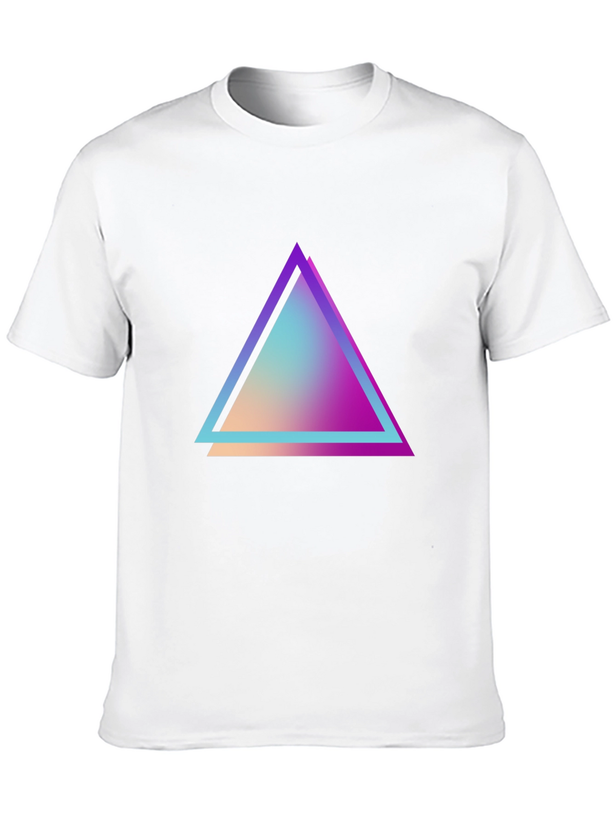 Retro Triangle Graphic Tee - Black