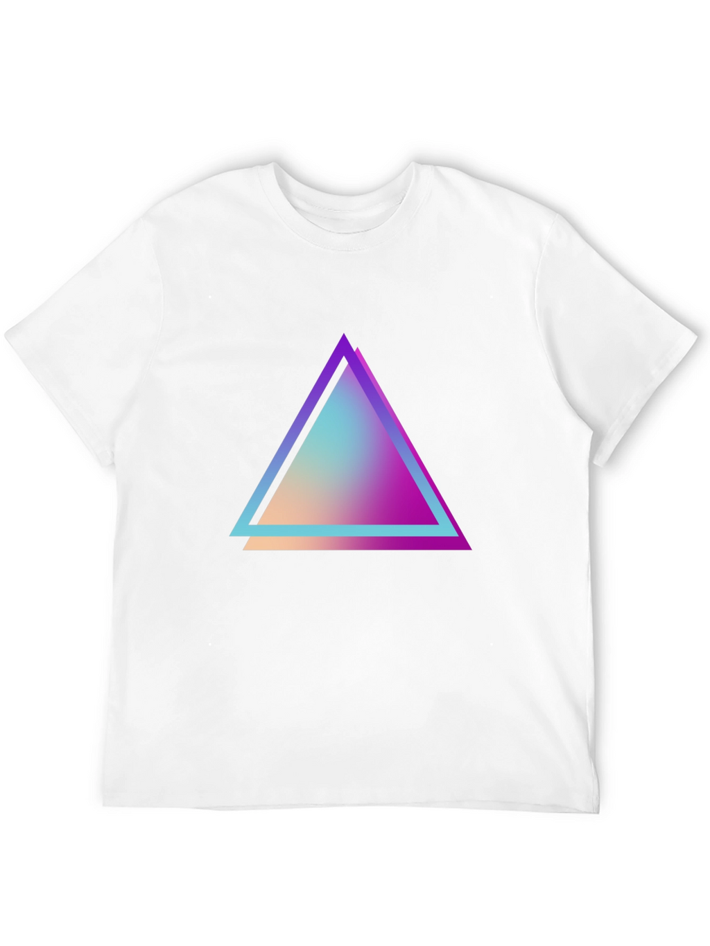 Retro Triangle Graphic Tee - Black