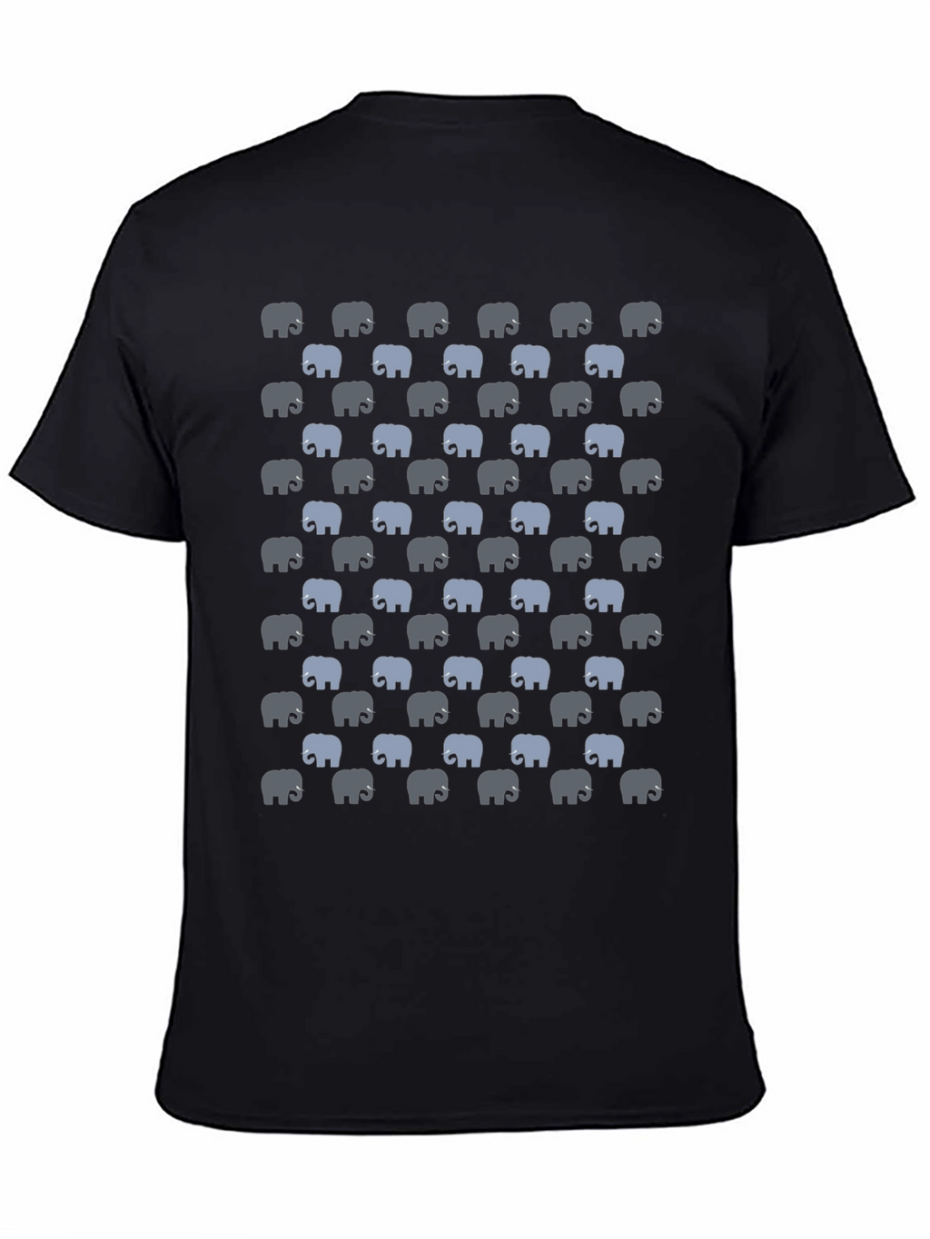 Elephant Print T-Shirt - Black