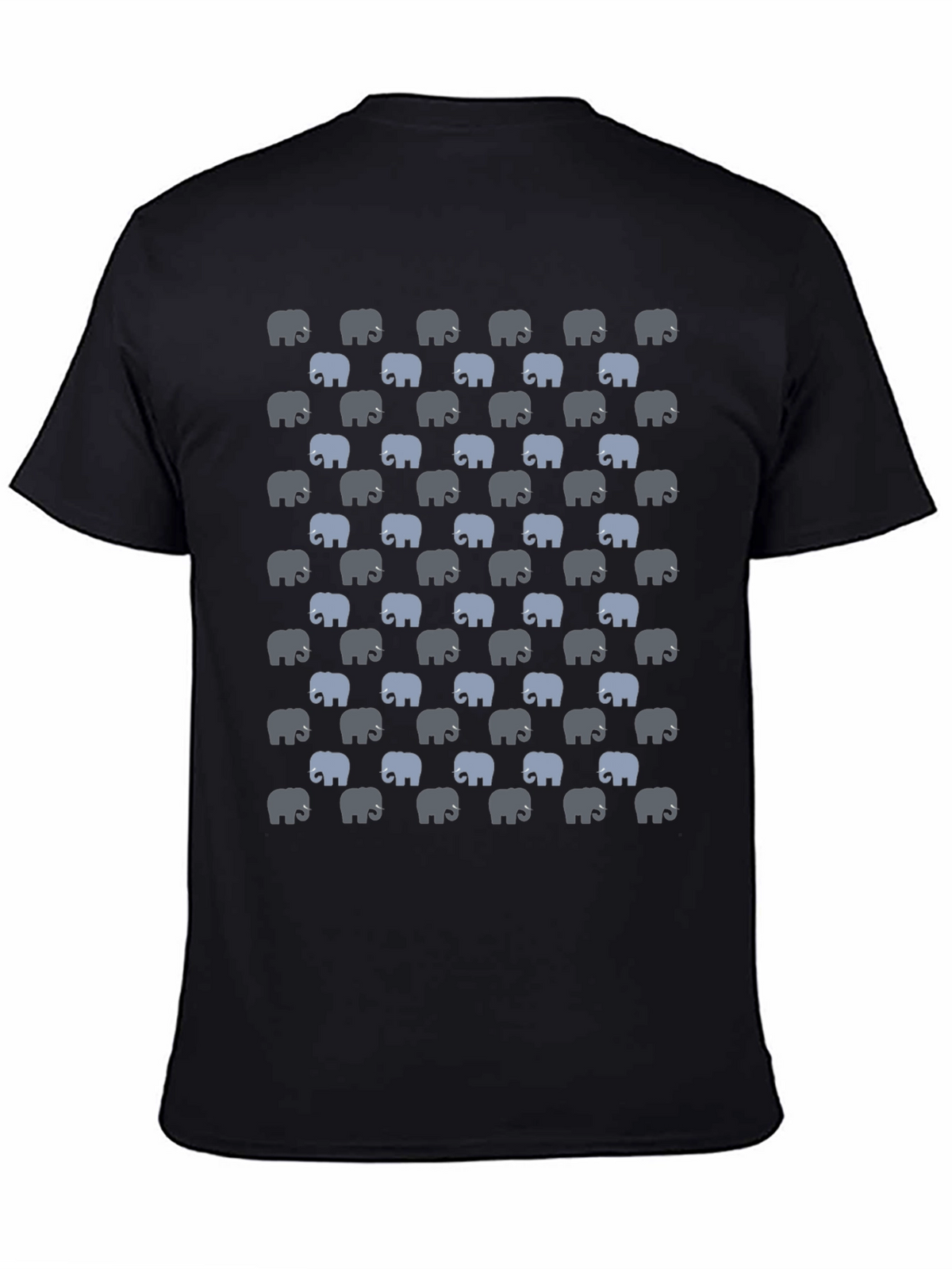 Elephant Print T-Shirt - Black