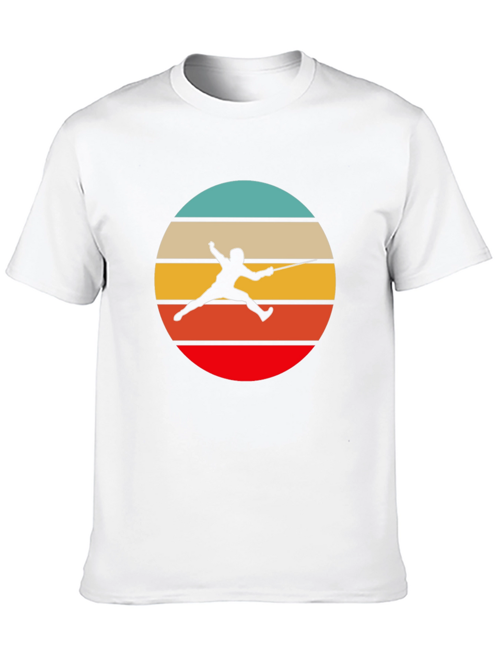 Retro Fencing T-Shirt - Stylish Sport Silhouette