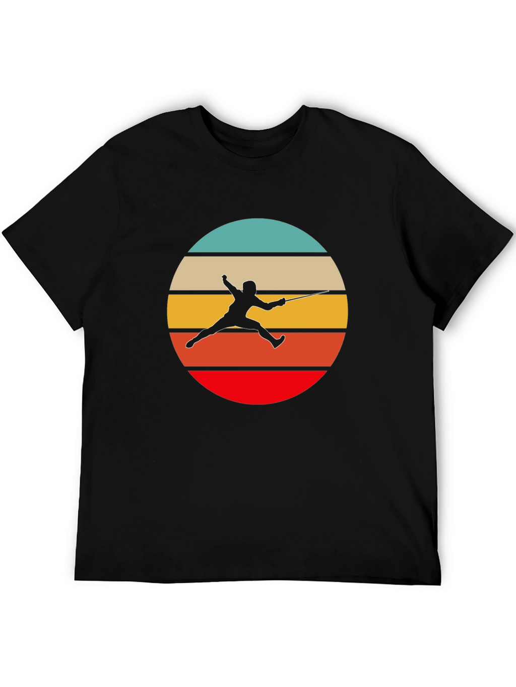 Retro Fencing T-Shirt - Stylish Sport Silhouette