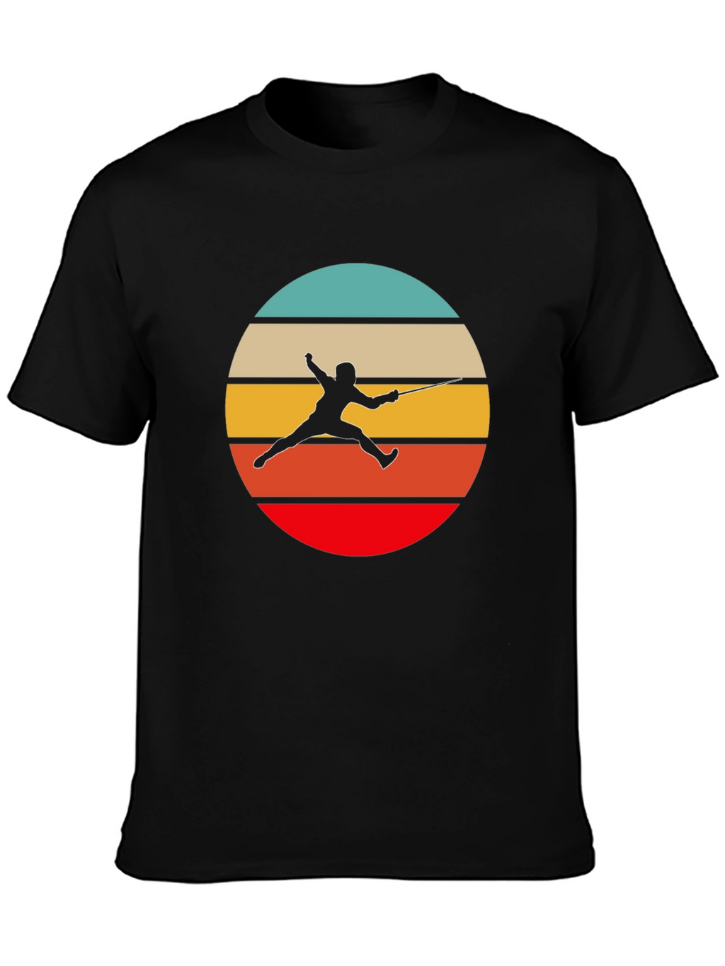 Retro Fencing T-Shirt - Stylish Sport Silhouette