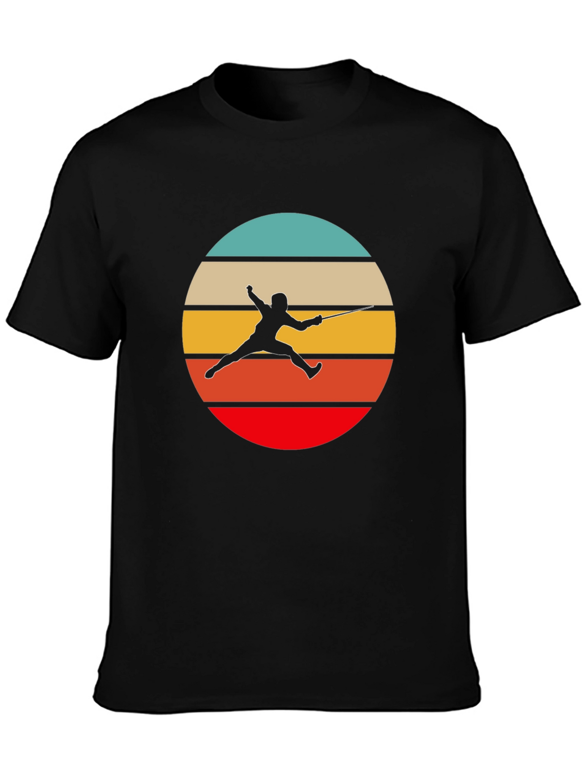 Retro Fencing T-Shirt - Stylish Sport Silhouette