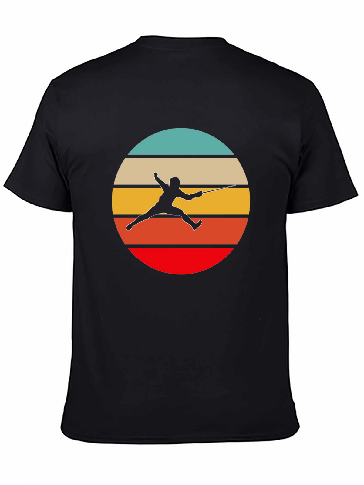 Retro Fencing T-Shirt - Stylish Sport Silhouette