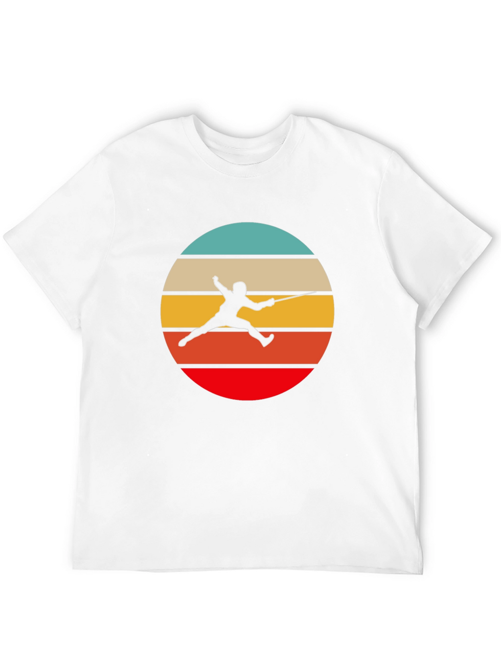 Retro Fencing T-Shirt - Stylish Sport Silhouette